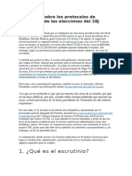 10 Puntos Sobre Los Protocolos de Resultados de Las Elecciones Del 28J