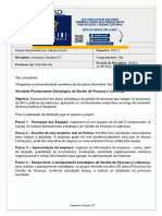 Atividade Avaliativa - Planejamento Estratégico e Gestão de Pessoas