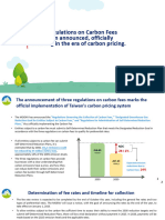 Taiwan's Ministry of Environment Announces Three Carbon Fee Regulations, Officially Ushering in The Era of Carbon Pricing