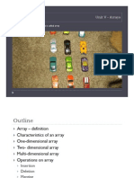 Unit V - Arrays: - Group of Elements of Same Type Is Called Array
