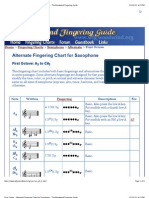 First Octave - Alternate Fingering Chart For Saxophone - The Woodwind Fingering Guide