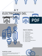 Presentación Mecánica Automóvil Ilustraciones Flat Azul