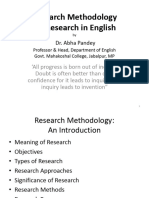 Research Methodology For Research in English