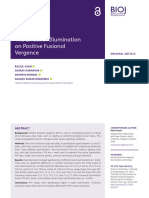 The Effect of Illumination On Positive Fusional Vergence