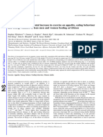 Effect of An Incremental Invrease in Exercise On Appetite Eating Behaviour and e Balance Ad Libitum