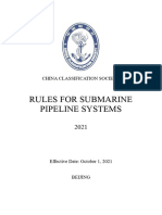 Rules For Submarine Pipeline Systems