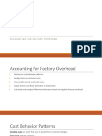 Accounting For Factory Overhead