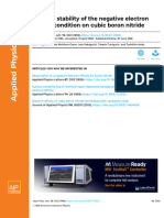 Thermal Stability of The Negative Electron Affinity Condition On Cubic Boron Nitride