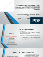 Intoduction To Development Studies L1