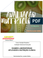 Aula 5 - Exames Laboratoriais Aplicados A Nutrição Clínica