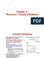 Phonons I. Crystal Vibrations y