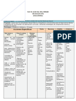 PLAN DE ACCION Lengua Española 5to y 6to