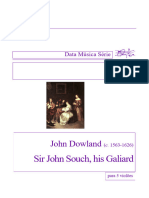 John Dowland: Sir John Souch, His Galiard, para 5 Violões