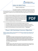 Pediatrics JR Clerkship Objectives