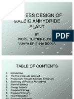 Maleic Anhydride - Process Design