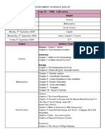 Grade 9 - Assessment Schedule For Term I