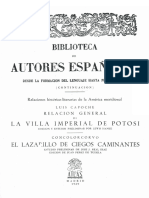 Relación General de La Villa Imperial de Potosí - Luis Capoche