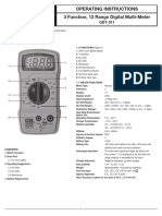 Multimeter Instructions