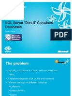 (Dean Vitner) SQL Server "Denali" Contained Databases