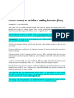 Newstrack - Oct 10, 2008 - Greater Clarity On Meltdown Making Investors Jittery