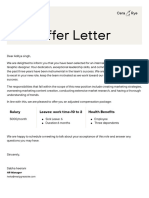 Job Offer Letter Professional Doc in Beige Cream Bare Minimal Style