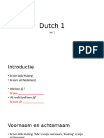 LES 1.1 Dutch 