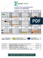 Sigma School Term Dates 2024-2025