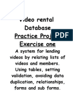 Video Rental Database Ex 1