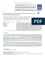 Institutional Work As A Key Ingredient of Food Innovation Success: The Case of Plant-Based Proteins