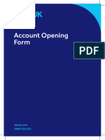 Account Opening Form - UK Resident Account Opening Form