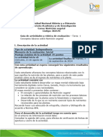 Guía de Actividades y Rúbrica de Evaluación - Unidad 1 - Tarea 1 - Conceptos Básicos de Nutrición Vegetal