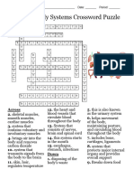 Human Body Systems Crossword Puz Answer Key