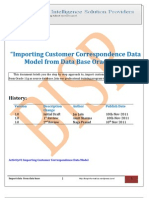 Importing Customer Correspondence Data Model