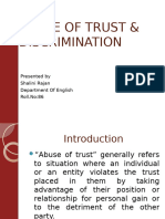 Abuse of Trust and Discrimination