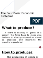 Four Basic Economic Problems