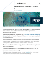 Bacteria Can Store Memories and Pass Them On For G