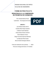 Informe 6 Resistencia A La Compresión de Probetas de Hormigón