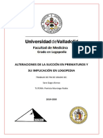 Alteraciones de La Succión en Prematuros Y Su Implicación en Logopedia