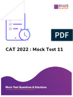 CAT 2022 - Mock Test 11