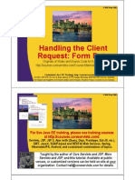 Handling The Client Handling The Client Request: Form Data Q
