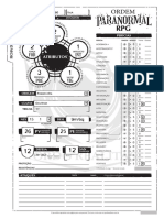 Ordem Paranormal - RPG Ficha