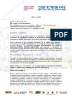 Circular 01 Asamblea Nacional Por El Cambio