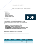 Introduction To Statistics