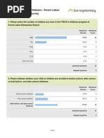 YWCA School-Age Childcare - Forest Lakes Elementary Parent Survey