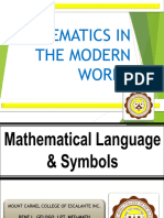 Mathematical Language and Symbols