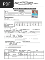 National Fire Safety College Admission Form