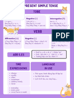 Purple and Orange Playful Present Simple Grammar Worksheet