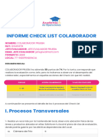 Check List Colaborador COLABORADOR PRUEBA Evaluacion Con Observaciones