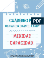 Cuaderno Medidas Capacidad - Infantil 4 Años