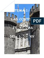 Tema 1. Las Cortes Italianas